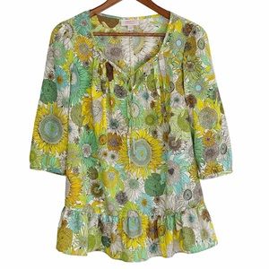 Liberty of London for Target Boho Sunflower Blouse Size Small
